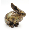 Pair of antique bonze figure FIG77 rabbits view 6
