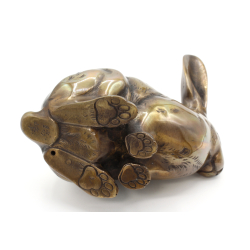 Pair of antique bonze figure FIG77 rabbits view 7