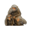Figura japonesa hierro fundido FIG78 Los Tres Monos Sabios vista 2