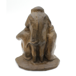 Japanese cast iron figure FIG78 The Three Wise Monkeys view 3