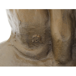 Japanese cast iron figure FIG78 The Three Wise Monkeys view 4