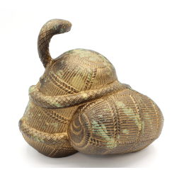 Japanese cast iron figure FIG79 zodiac snake view 3