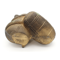 Figura japonesa hierro fundido FIG79 serpiente del zodiaco vista 4