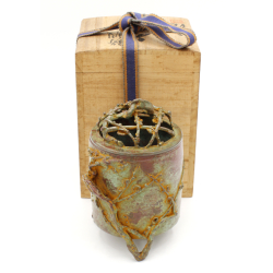 Antique Japanese bronze censer INC29 Sanjisaku