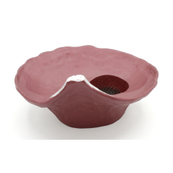 Japanese bronze ikebana vase IK63 Mount Fuji view 2