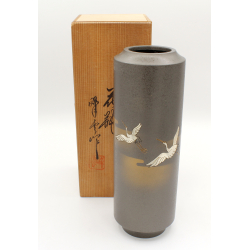 Recipiente ikebana antiguo en bronce IK64