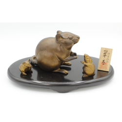 Figura japonesa hierro fundido FIG80 ratones