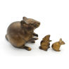 Figura japonesa hierro fundido FIG80 ratones vista 2