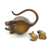 Figura japonesa hierro fundido FIG80 ratones vista 4