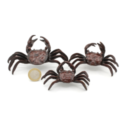 Japanese bronze tenpai 174 pack 3 crabs deluxe Zuiun view 3