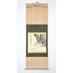 Kakemono pintura antigua japonesa 99 pine needles and trunk