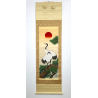 Kakemono pintura antigua japonesa 100 grullas y sol