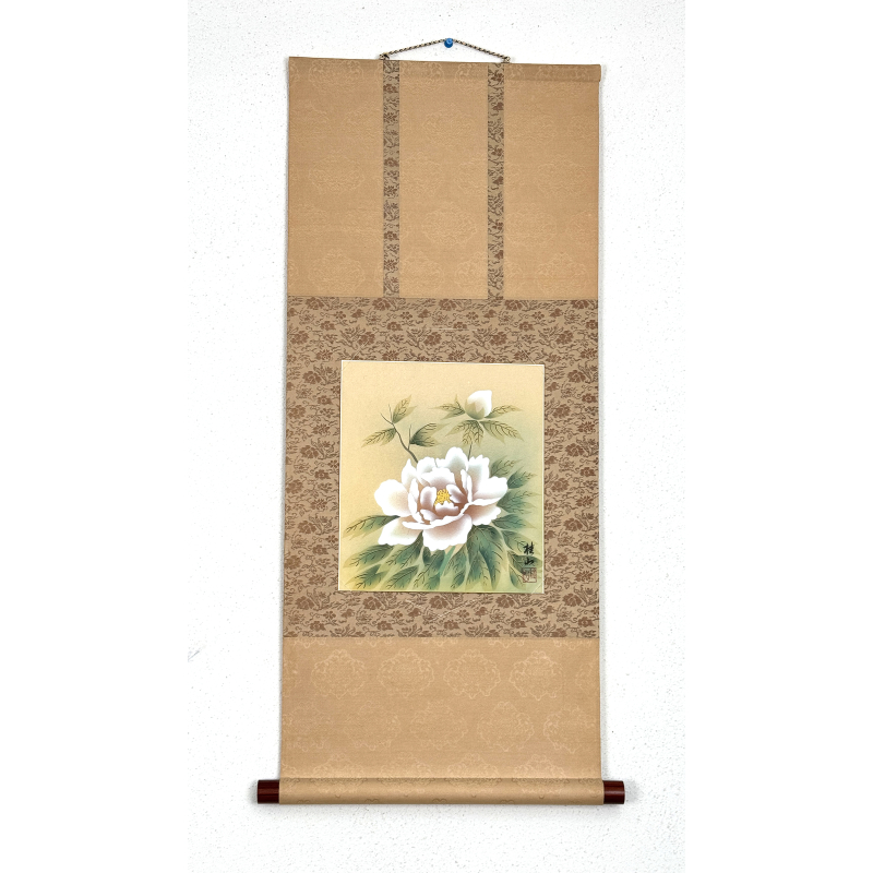 Kakemono pintura antigua japonesa 104 flor