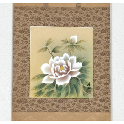 Kakemono pintura antigua japonesa 104 flor vista 2