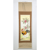 Kakemono pintura antigua japonesa 118 gallo y gallina