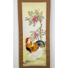 Kakemono pintura antigua japonesa 118 gallo y gallina vista 2