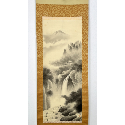 Kakemono old Japanese painting 121 landscape view 2