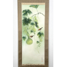 Kakemono pintura antigua japonesa 123 calabazas y pájaros vista 2