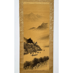 Kakemono old Japanese painting 124 landscape view 2