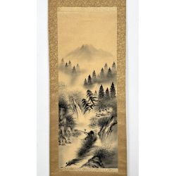 Kakemono old Japanese painting 125 landscape view 2