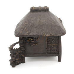 Tenpai-incensario japonés cobre-bronce 175 cabaña