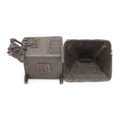 Japanese copper-bronze tenpai-censer 175 hut view 6