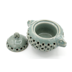 Antique Japanese celadon incense burner Reido INC31 view 3