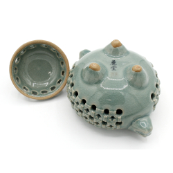 Incensario antiguo japonés celadon Reido INC31 vista 4