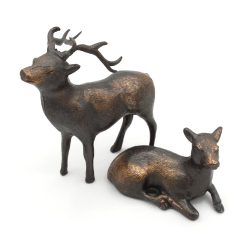 Pair of Japanese metal figurines FIG81 deer
