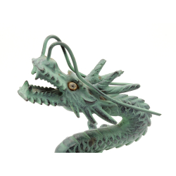 Antique Japanese iron cast figurine FIG83 dragon view 2