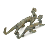 Pareja de figuras japonesas de hierro fundido FIG85 dragones vista 3