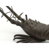 Figura antigua japonesa de bronce FIG87 langosta vista 2