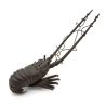 Figura antigua japonesa de bronce FIG87 langosta vista 3