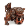 Pair of Japanese Foo lions figures -Komainu- FIG86 view 2