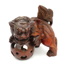Pair of Japanese Foo lions figures -Komainu- FIG86 view 5