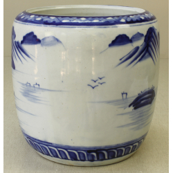 Hibachi antique Japanese vase A010 View 2