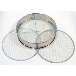 Stainless L sieve 3 nets 37 cm