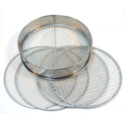 Stainless L sieve 5 nets 37 cm