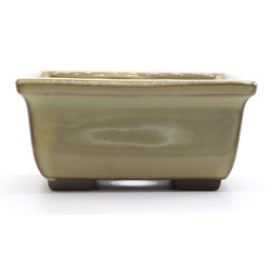 white rectangular pot front view