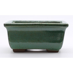 green rectangular pot front view