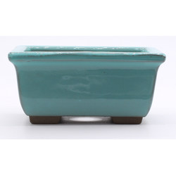 blue rectangular pot front view