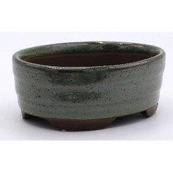 bonsai pot oval side view