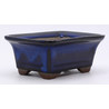 bonsai pot green rectangular lateral view