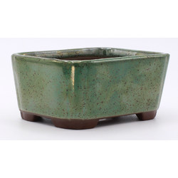 bonsai pot yokn048v1 green rectangular lateral view