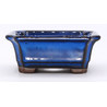 bonsai pot yokn049a blue rectangular front view
