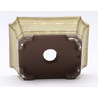 Maceta bonsái rectangular blanco Yokkaichi Mizutani