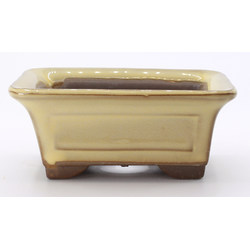 bonsai pot yokn047b white rectangular front view