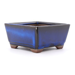 bonsai pot yokn059a square blue lateral view