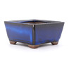 bonsai pot yokn059a square blue lateral view