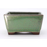 bonsai pot yokn059v square  green frontal view